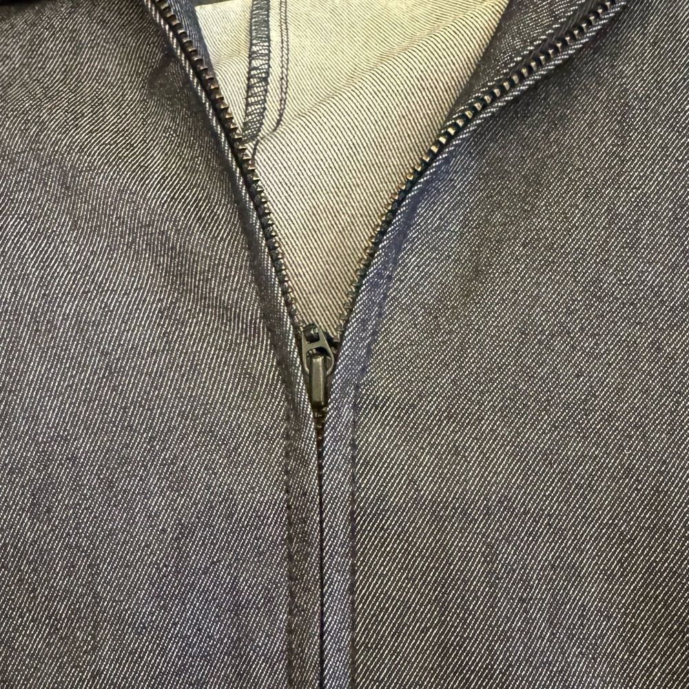 Zara Basic Gray Zip Up Jacket Size Large - image 3